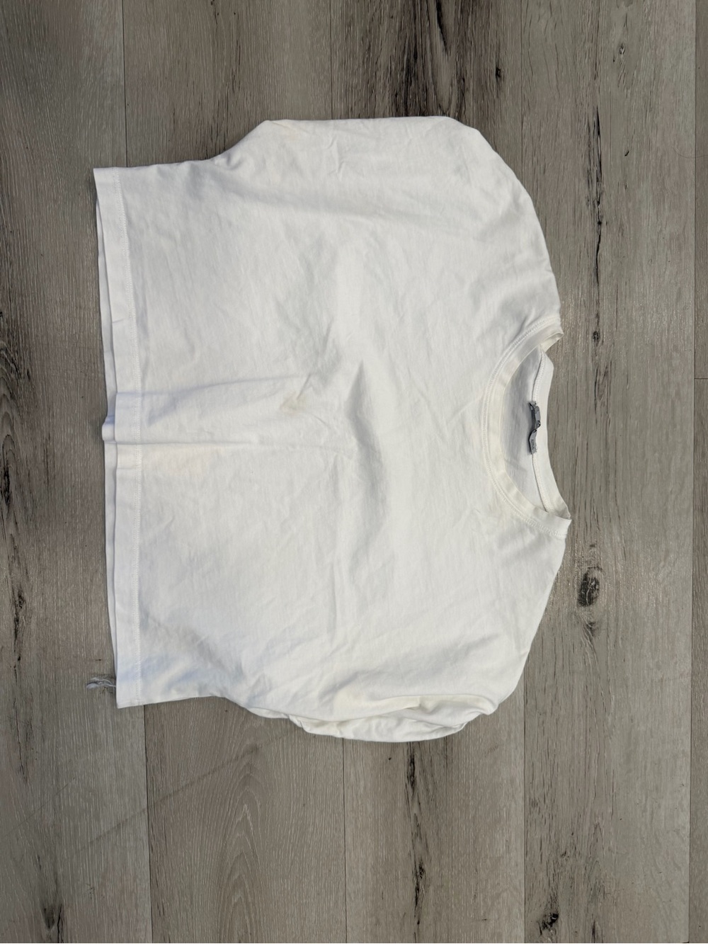 Zara White Boxy Cropped Teee
